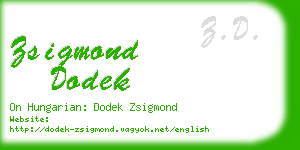 zsigmond dodek business card